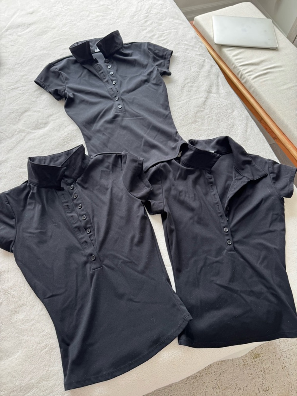 Garage Black Short Sleeve Polo Tops Trio